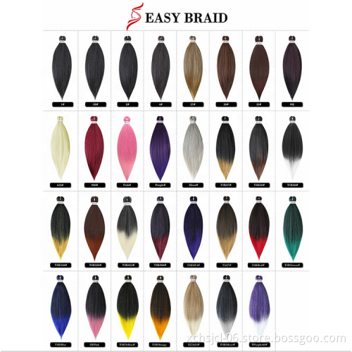 Synthetic Pre-stretched Braiding Hair Perm Yaki Braid Hair Bulk Jumbo Pre Stretched Braiding Hair Expression for Women